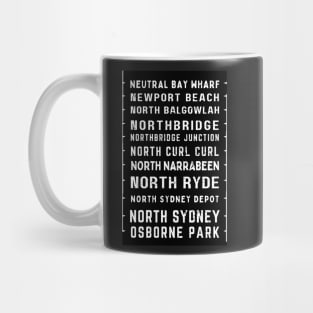 SYDNEY BUS DESTINATION ROLL - Northern Beaches / North Shore Mug